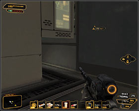 Move to the western part of the balcony #1 and carefully jump down - (7) Peaceful solution: Reaching the David Sarifs hideout - Shutting Down Darrows Signal - Deus Ex: Human Revolution - Game Guide and Walkthrough
