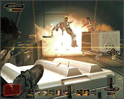 Return to the bridge - (8) Reaching the broadcast center - Shutting Down Darrows Signal - Deus Ex: Human Revolution - Game Guide and Walkthrough