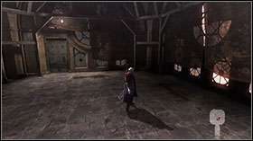 Take the Gold Orb from the alcove (you will need to use Kick Jump to reach it) - Mission 02: La Porte De L'Enfer - WALKTHROUGH - Devil May Cry 4 - Game Guide and Walkthrough