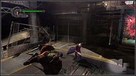 Go right and take a hidden Red Orb using Kick Jump - Mission 02: La Porte De L'Enfer - WALKTHROUGH - Devil May Cry 4 - Game Guide and Walkthrough