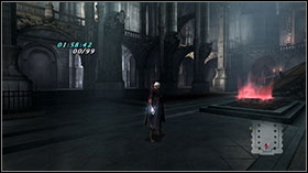 Near exit, activate the panel and get out of the shaft jumping on the red platforms - Mission 06: Resurrection - WALKTHROUGH - Devil May Cry 4 - Game Guide and Walkthrough