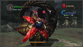 Echidna isn't easy to destroy so take a Vital Star just in case - Mission 07: The She-Viper - WALKTHROUGH - Devil May Cry 4 - Game Guide and Walkthrough
