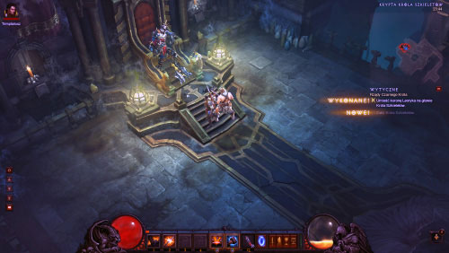 Head up the stairs and approach the throne where the king's body can be found - Reign of the Black King - Quests - Diablo III - Game Guide and Walkthrough