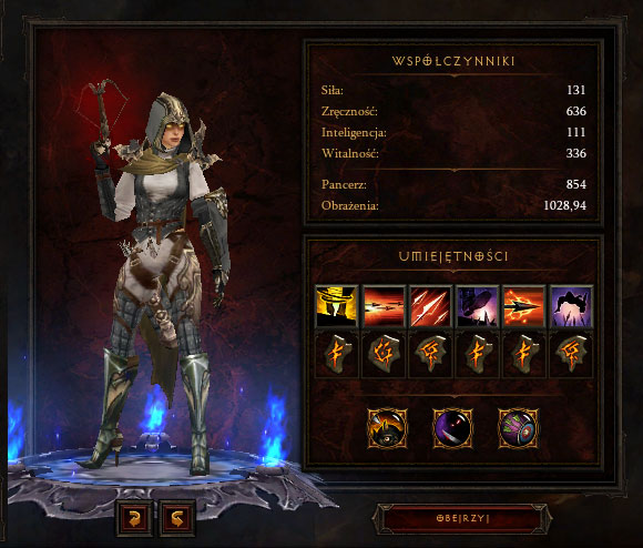 I've been using this build with good results basically throughout the entire game, until reaching the end of the Hell difficulty level - Build example - Demon Hunter - Diablo III - Game Guide and Walkthrough
