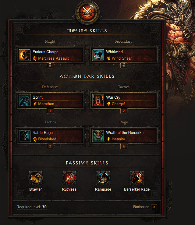 Left mouse button - Barbarian - Example builds - Diablo III: Reaper of Souls - Game Guide and Walkthrough