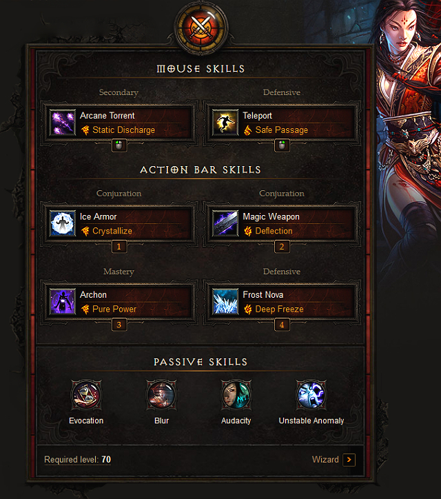Left mouse button - Wizard - Example builds - Diablo III: Reaper of Souls - Game Guide and Walkthrough