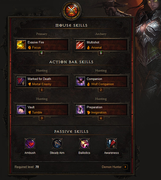 Left mouse button - Demon Hunter - Example builds - Diablo III: Reaper of Souls - Game Guide and Walkthrough