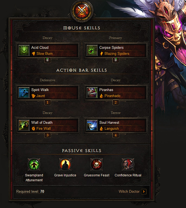 Left mouse button - Witch Doctor - Example builds - Diablo III: Reaper of Souls - Game Guide and Walkthrough