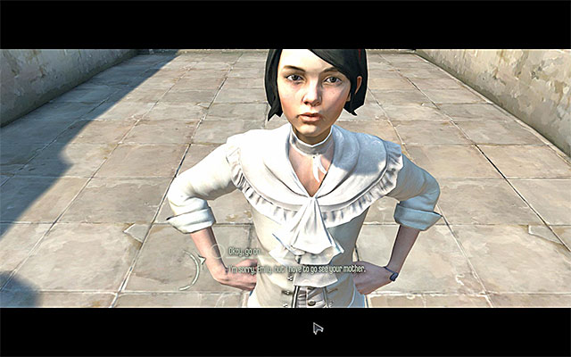 Try and go over the bridge to meet Emily, the Empress' daughter - Encounter with The Emperess - Prologue - Returning Home - Dishonored - Game Guide and Walkthrough
