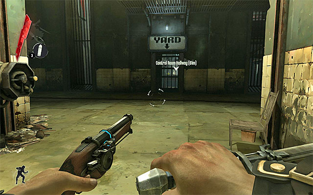 Exit the interrogation room and note that one of the Guards opened the door to the prison's main yard (the above screenshot) - Planting the explosive - Mission 1 - Dishonored - Dishonored - Game Guide and Walkthrough