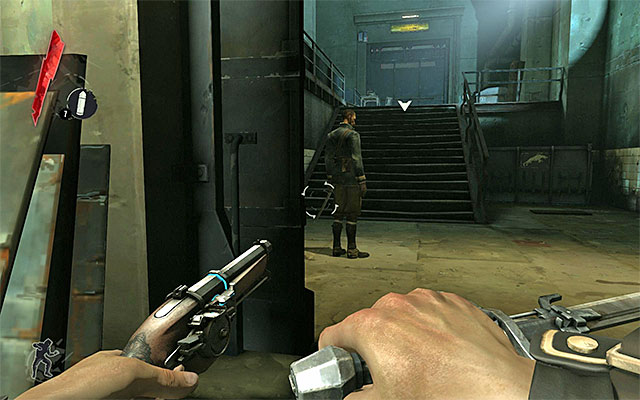 There are two characters between you and the wall that you need to plant the explosive on - Planting the explosive - Mission 1 - Dishonored - Dishonored - Game Guide and Walkthrough