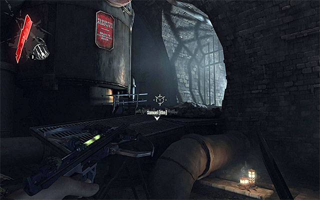 If you've eliminated all of the guards, you should devote a few moments to finding gold, food and Sokolov's health potion (on the side balcony connected with rocks that you first need to swim up to) - Finding a way out of the sewers - Mission 1 - Dishonored - Dishonored - Game Guide and Walkthrough