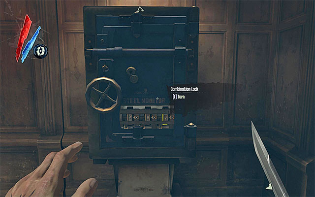 You can find further valuable items (some of them are hidden in cabinets that need to be broken) like gold, food, two books, two Pieroas spiritual remedies, pistol ammo, sleeping bolts and a safe (the above screeenshot) - Breaking into Doctor Galvani's House - Mission 2 - High Overseer Campbell - Dishonored - Game Guide and Walkthrough