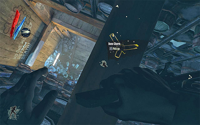 I'd recommend that you explore the upper room before you go about contaminating the elixir - Contaminating the bootleg elixir in the Bottle Street Gang's headquarters - Mission 2 - High Overseer Campbell - Dishonored - Game Guide and Walkthrough