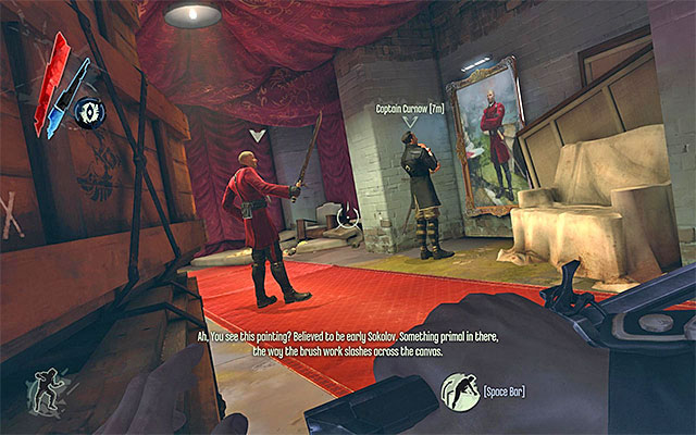Enter the room carefully and hide behind some curtain - Choosing how to eliminate the High Overseer Campbell - Mission 2 - High Overseer Campbell - Dishonored - Game Guide and Walkthrough