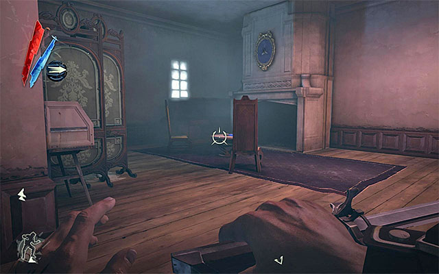 Take the staff exclusive staircase and after you pass the first floor, head towards the upper ones - Rescuing Emily - Mission 3 - House of Pleasure - Dishonored - Game Guide and Walkthrough