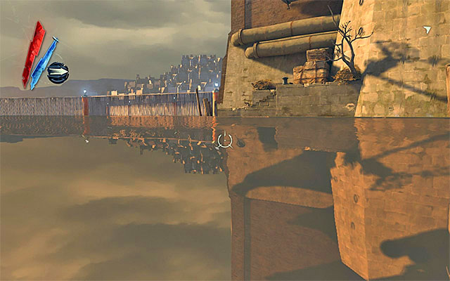 The other one of the above mentioned, safe methods is swimming up towards the outpost - Getting around the second outpost - Mission 4 - The Royal Physician - Dishonored - Game Guide and Walkthrough