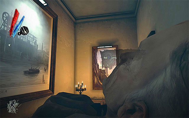On the building's ground floor, you can find gold and a rewire tool - Exploring Pratchett's apartment and the neighboring houses - Mission 4 - The Royal Physician - Dishonored - Game Guide and Walkthrough