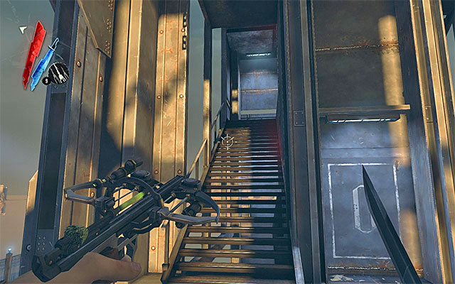 The next step is to reach the upper levels of the structure - Reaching the other side of the drawbridge - Mission 4 - The Royal Physician - Dishonored - Game Guide and Walkthrough