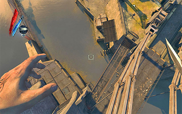 Another step to take is getting across to the other river bank - Deactivating the drawbridge spotlights - Mission 4 - The Royal Physician - Dishonored - Game Guide and Walkthrough
