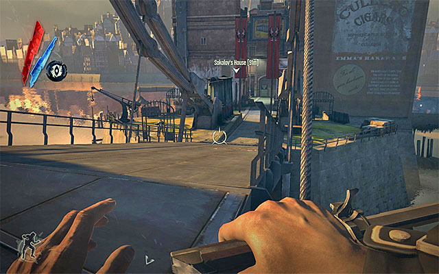 Before you get to go around the third outpost, you need to notice it first - Getting around the third outpost - Mission 4 - The Royal Physician - Dishonored - Game Guide and Walkthrough