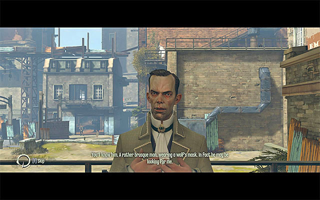 As you leave the warehouse, you should be accosted by Lord Traevor Pendleton and he will ask you to perform a quest for him, connected with delivering a note to Lord Shaw, who has been invited to the ball - Trip to the Boyle Estate - The Hound Pits Pub #5 - Dishonored - Game Guide and Walkthrough