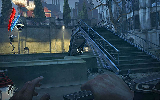 Return to your starting point and start the exploration of the actual area of the Estate district - Exploring the Estate District - Mission 5 - Lady Boyles Last Party - Dishonored - Game Guide and Walkthrough