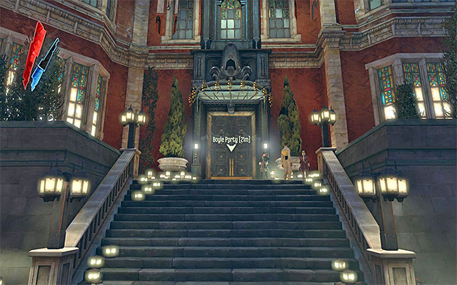 There are three different ways in which you can access the Boyle Estate building - Accessing the Boyle Estate building - Mission 5 - Lady Boyles Last Party - Dishonored - Game Guide and Walkthrough