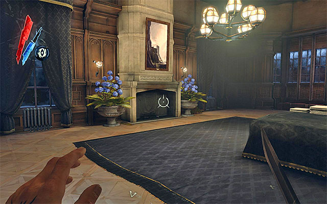 Lydia Boyle's bedroom (the above screenshot) is located above the foyer - Exploring the Boyle Estate's first floor - Mission 5 - Lady Boyles Last Party - Dishonored - Game Guide and Walkthrough