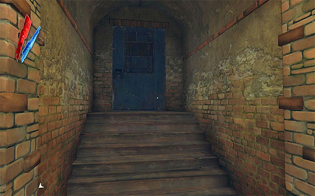 In order to leave the Estate area, you need to take the door to the sewers (the above screenshot) - Meeting with Samuel at his boat - Mission 5 - Lady Boyles Last Party - Dishonored - Game Guide and Walkthrough