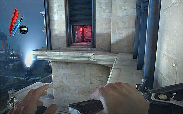 Another variant assumes that you move over to the Tower's ledges above - Infiltrating the Dunwall Tower - Mission 6 - Return to the Tower - Dishonored - Game Guide and Walkthrough