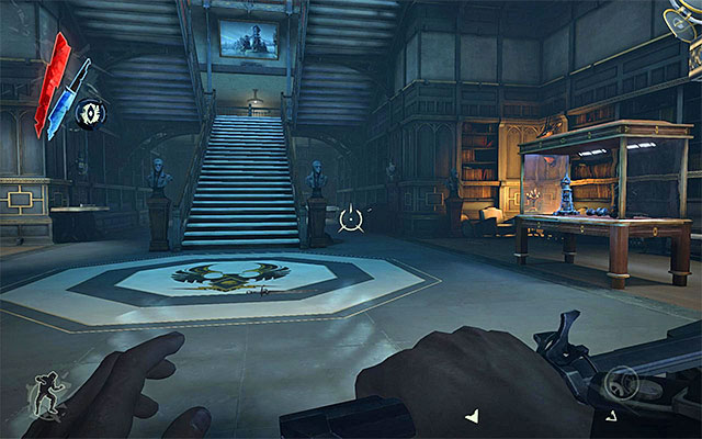 The easiest way to reach the Dunwall Tower second floor is via the stairs that General Tobias earlier stopped at (the above screenshot) - Exploring the Dunwall Tower First Floor - Mission 6 - Return to the Tower - Dishonored - Game Guide and Walkthrough
