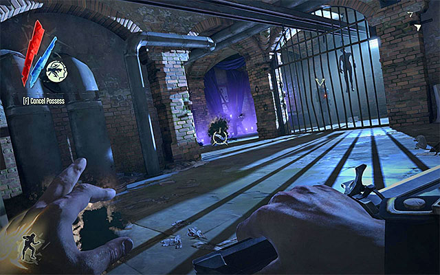 The other one of the methods is to possess one of the rats or the sleeping hound - Exploring the Dunwall Tower First Floor - Mission 6 - Return to the Tower - Dishonored - Game Guide and Walkthrough
