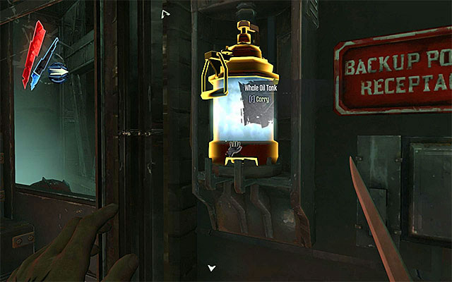 Take the filled tank and take the stairs to reach the nearby Control Room - Reaching the location where Corvo's gear was dropped - Mission 7 - The Flooded District - Dishonored - Game Guide and Walkthrough