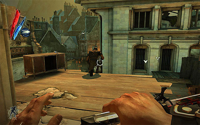 Remain vigilant here, as the nearby walls are patrolled by additional assassins - Choosing how to eliminate Daud - Mission 7 - The Flooded District - Dishonored - Game Guide and Walkthrough