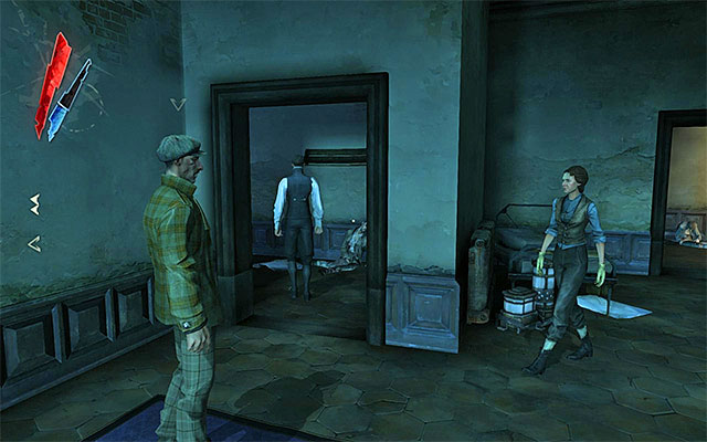 Since you have already disposed of both the guard and the tallboys, you do not need to perform any additional action - Meeting the survivors - Mission 7 - The Flooded District - Dishonored - Game Guide and Walkthrough