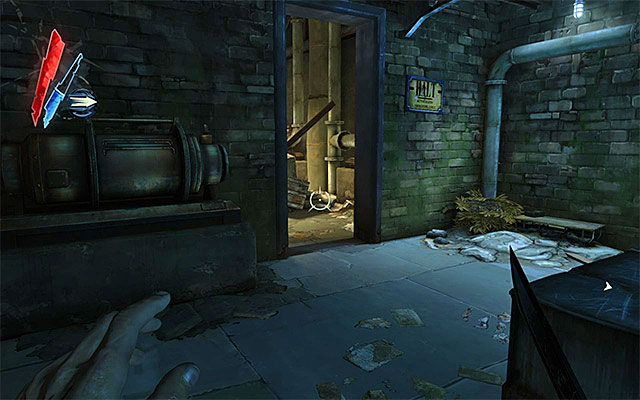 Carefully, approach the bodies and, at the same time, eliminate the river krusts that appear up ahead and to the right - Exploring the first part of the sewers - Mission 7 - The Flooded District - Dishonored - Game Guide and Walkthrough