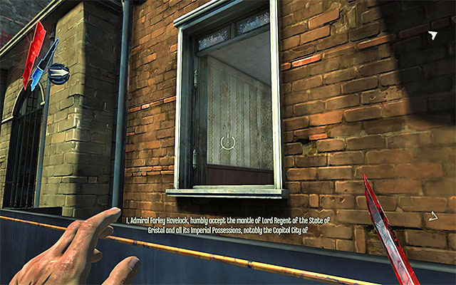 One of the more interesting methods is reaching the open window on the first floor (the above screenshot) - Infiltrating the pub - Mission 8 - The Loyalists - Dishonored - Game Guide and Walkthrough