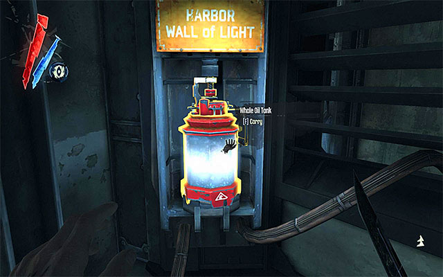 Pass through the tunnel and start climbing after you reach metal balconies - Infiltrating the fort - Mission 9 - The Light at the End - Dishonored - Game Guide and Walkthrough