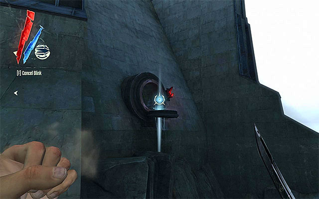 Regardless of whether you have disposed of the guards or not, use Blink (teleportation) to reach the sewer entrance shown in the above screenshot - Infiltrating the fort - Mission 9 - The Light at the End - Dishonored - Game Guide and Walkthrough