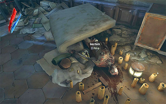 BONE CHARM 1/2 - The charm is inside the tenement located near the starting point - Bone Charms - locations - Collectibles - Dishonored - Game Guide and Walkthrough