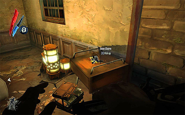 BONE CHARM 6/8 - The Charm is in the decrepit building located near the entrance to the Dunwall sewers - Bone Charms - locations - Collectibles - Dishonored - Game Guide and Walkthrough