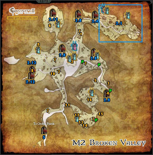 1 - M2 Map - Broken Valley - Broken Valley - Divinity II: Ego Draconis - Game Guide and Walkthrough
