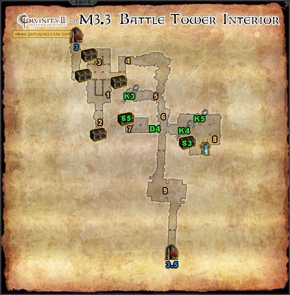 1 - Sentinel Island - M3.3 Battle Tower Interior - Sentinel Island - Divinity II: Ego Draconis - Game Guide and Walkthrough