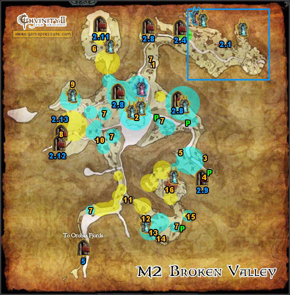1 - World Atlas - Map - Broken Valley - World Atlas - Broken Valley - Divinity II: Ego Draconis - Game Guide and Walkthrough