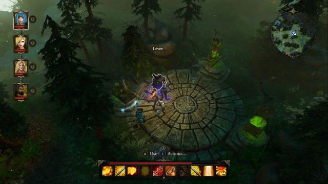 After youve placed the statues on the pedestals, all you have to do is to flip the lever and the portal will appear. - Puzzle - opening the gate to the Source Temple - Dark Forest - Side quests - Divinity: Original Sin - Game Guide and Walkthrough