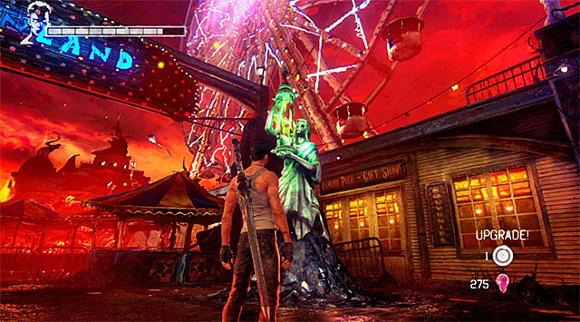 Look for Small Vital Star - Going through the first part of the funfair - 1: Found - DMC: Devil May Cry - Game Guide and Walkthrough