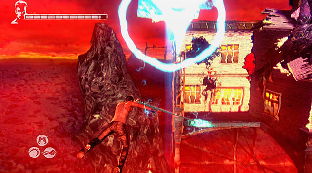 SECRET AREA: If you repeat this level with Ophion Angel Lift from the second level, you can use it to catch a hitch (1st screen) - Going through the first part of the funfair - 1: Found - DMC: Devil May Cry - Game Guide and Walkthrough