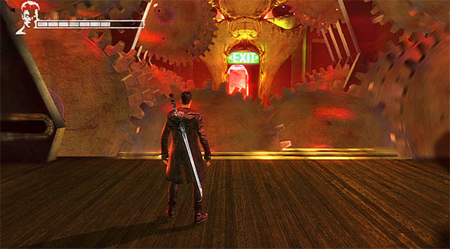 Only now you can head for an exit, but you will meet three traps (working machines) on your way - Going through the second part of the funfair - 1: Found - DMC: Devil May Cry - Game Guide and Walkthrough