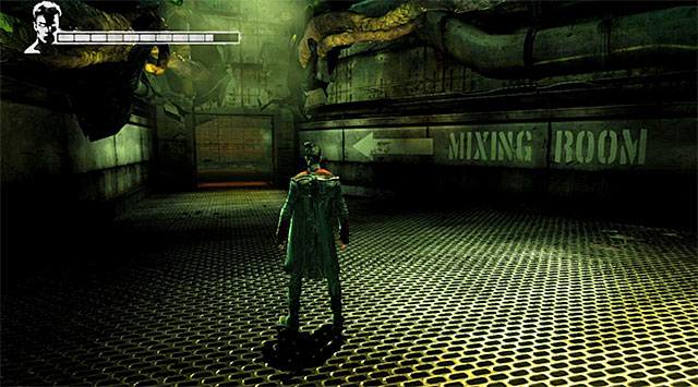 Make sure all is done in the second warehouse and then choose a passage (screen above) - Getting to the mixing room - 5: Virility - DMC: Devil May Cry - Game Guide and Walkthrough